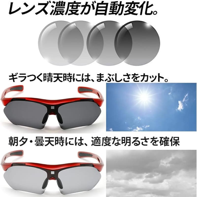 アジアンフィット超軽量スポーツサングラス UVカット ケースセット AF-7001