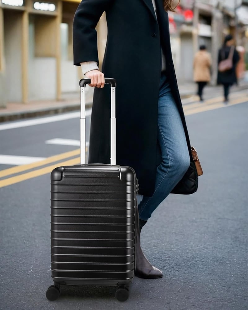 機内持ち込みスーツケース Sサイズ 40L TSAロック搭載 静音 軽量頑丈 ブラック