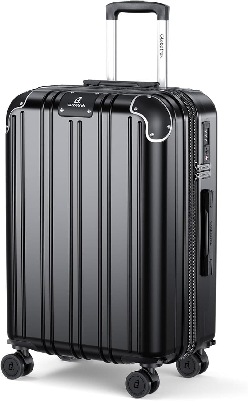 機内持ち込みSサイズスーツケース 40L 超軽量 拡張機能＆ストッパー付き ビジネス旅行用 ブラック
