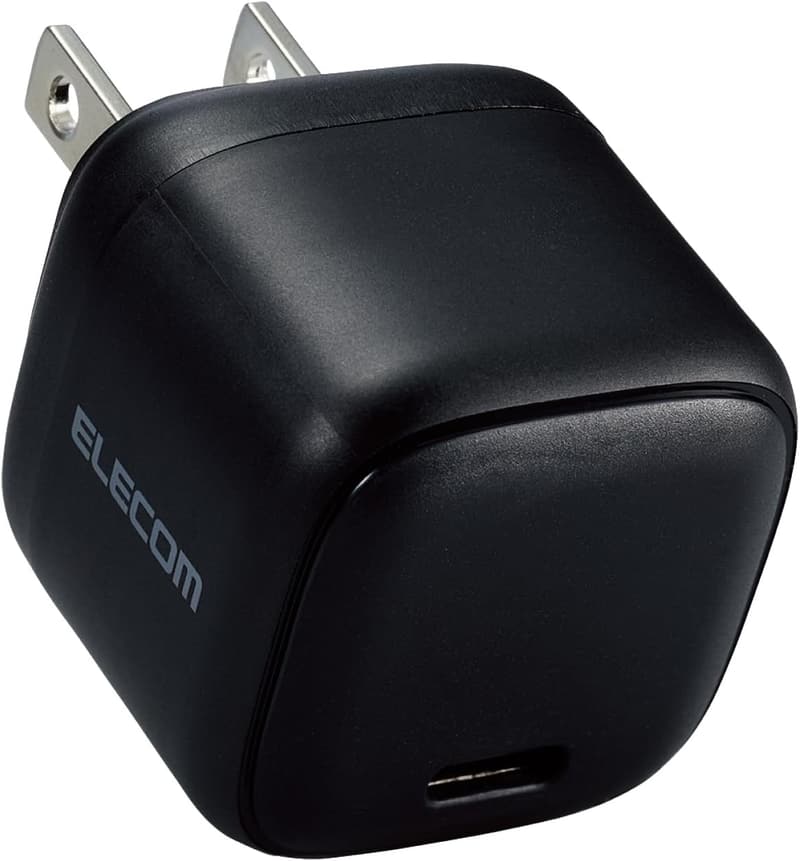 折りたたみ式プラグの20W Type-C充電器（USB PD対応、PSE認証、ブラック）