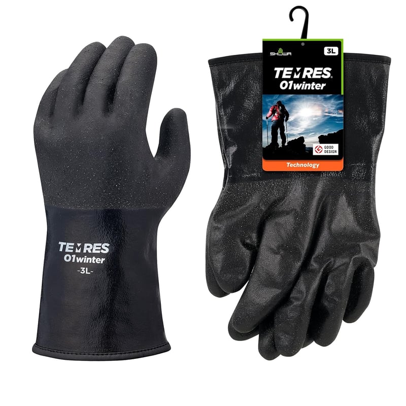 防寒手袋 TEMRES 01winter 3Lサイズ ブラック アウトドア用透湿完全防水