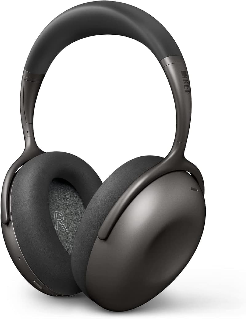 KEF Mu7 おしゃれなノイズキャンセリング ワイヤレスヘッドホン グレー