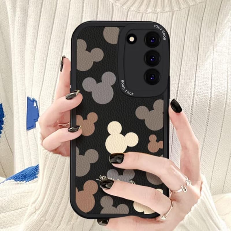 ディズニー ミッキーマウス Galaxy S22 TPUケース 衝撃吸収 ワイヤレス充電対応