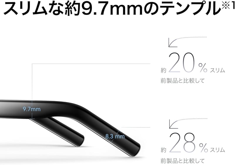 HUAWEI Eyewear 2 ボストン型オーディオグラス Bluetooth マイク付き 軽量薄型 IP54防塵防滴