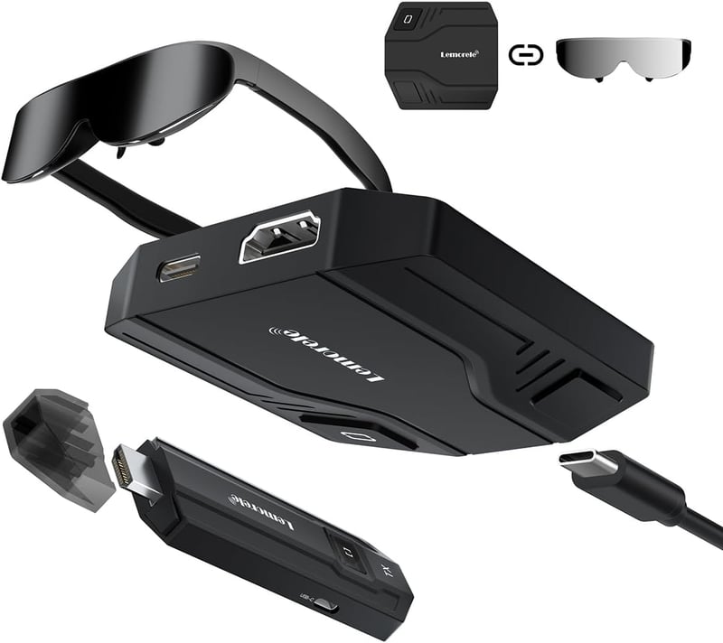 ARスマートグラス用1080PワイヤレスHDMI送受信機セット【50m超低遅延】