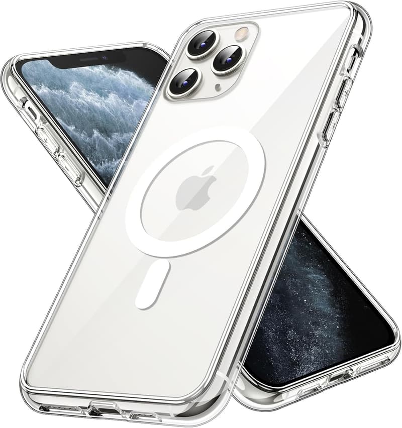 iPhone 11 Pro用 MagSafe対応マグネットケース 透明バンパー 傷つけ防止 5.8インチ