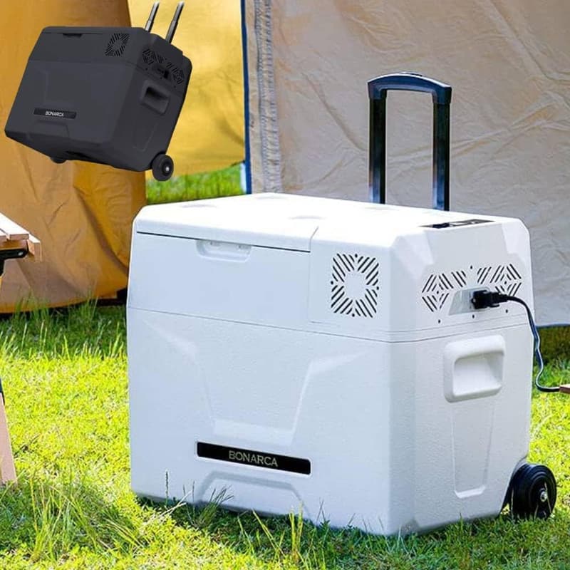 ポータブル冷凍冷蔵庫 大型 40L 車載・アウトドア対応 コンプレッサー式 ブラック/ホワイト