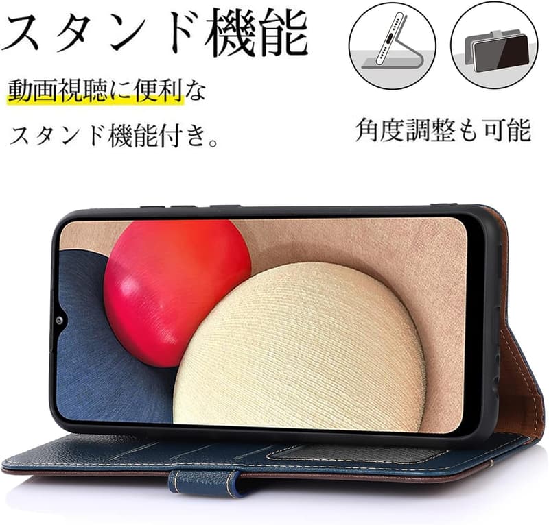 Zenfone 11 Ultra ケース 手帳型 高級PUレザー ストラップ付き RFIDブロッキング カード収納 横置きスタンド機能 ブルー