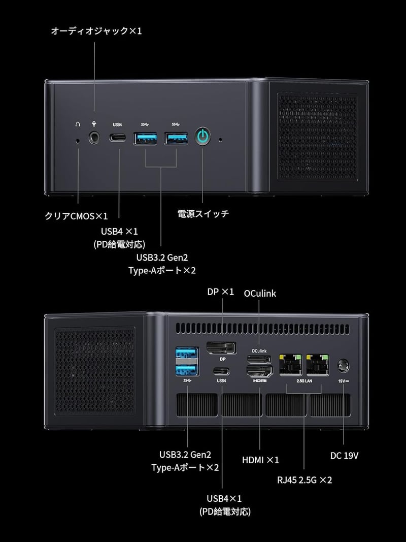 ゲーミングミニPC UM890 Pro(AMD Ryzen 9、64GB DDR5、1TB SSD、Radeon 780M、Windows 11 Pro)