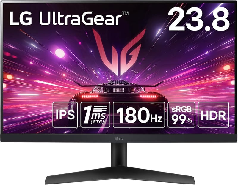 LG ゲーミングモニター UltraGear 24GS60F-B 23.8インチ フルHD 180Hz IPS 1ms FreeSync G-Sync対応