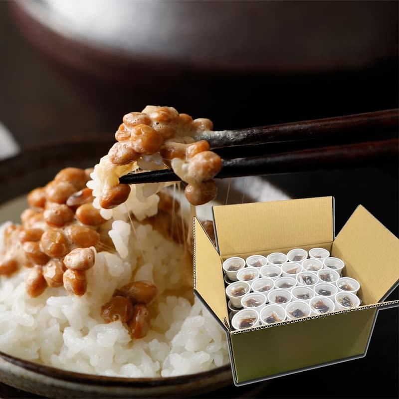 北海道産大豆使用 業務用カップ納豆 40g×100個 冷凍保存可 たれ付