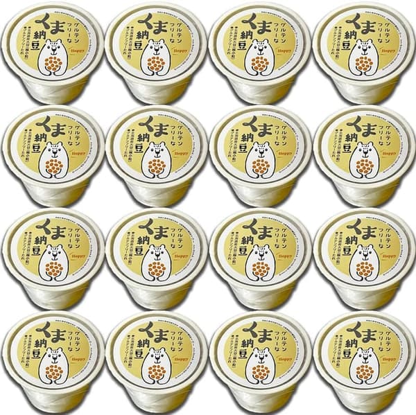 グルテンフリーくま納豆極小粒40g×16個セット【無添加・小麦不使用・エコ紙カップ】