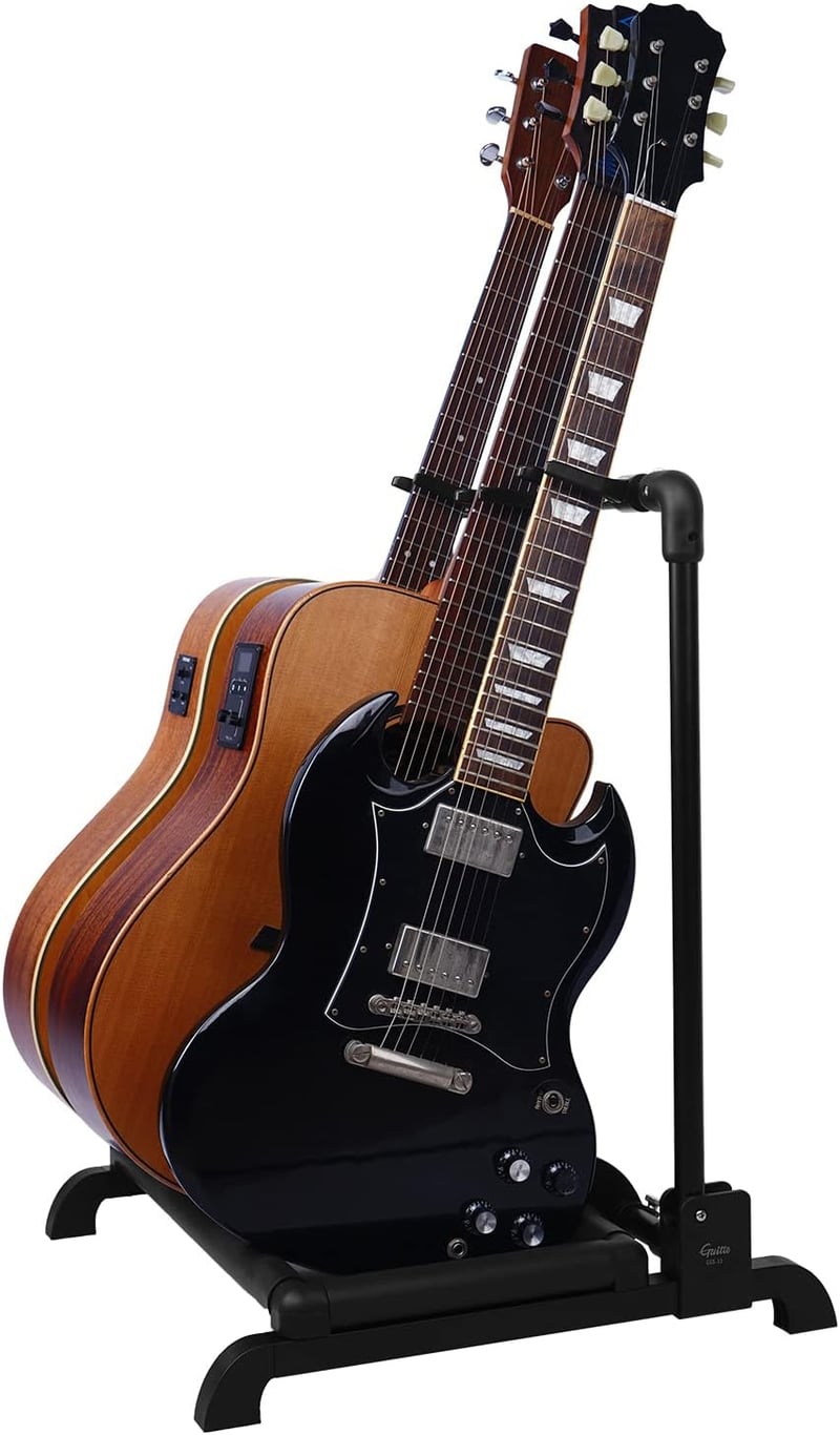 バンド用折り畳み式ギターラックスタンド（ポータブル・3本収納） GGS-12