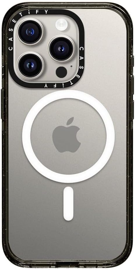 iPhone 15 Pro用 MagSafe対応インパクトケース（MIL規格準拠・クリアブラック）