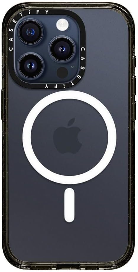 iPhone 15 Pro用 MagSafe対応インパクトケース（MIL規格準拠・クリアブラック）