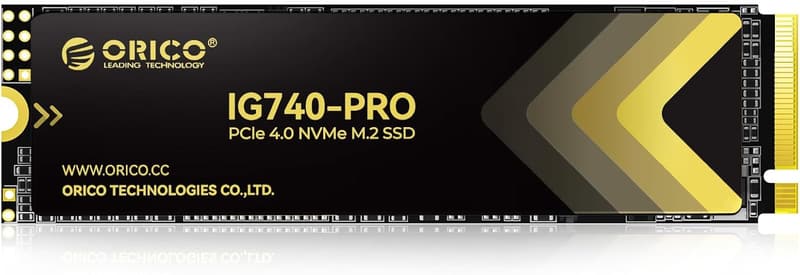 ORICO IG740PRO 2TB PCIe 4.0 M.2 NVMe SSD - 高速7450MB/sリード、6500MB/sライト、産業用・ゲーム向け、5年保証