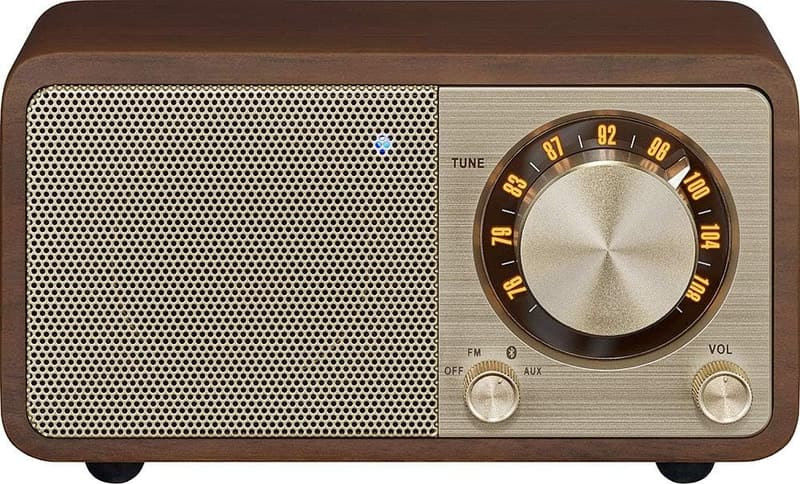 Bluetooth対応 ウォールナット FMラジオスピーカー WR-301