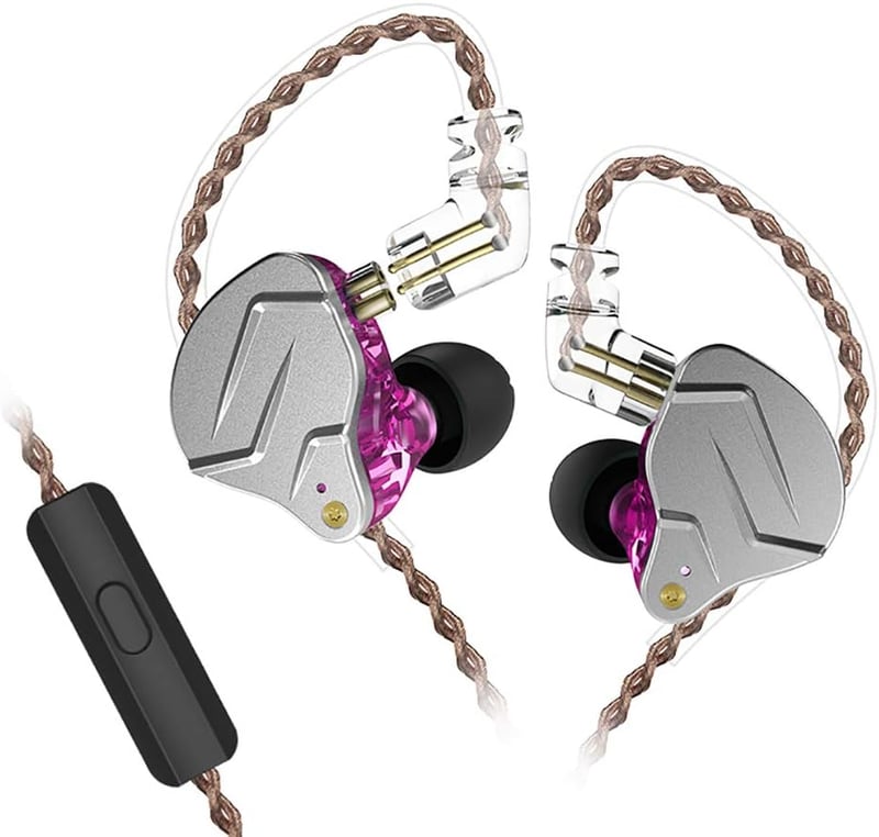 KZ ZSN Pro ハイブリッドカナル型イヤホン 1BA+1DD 高遮音性 3.5mmプラグ マイク付き