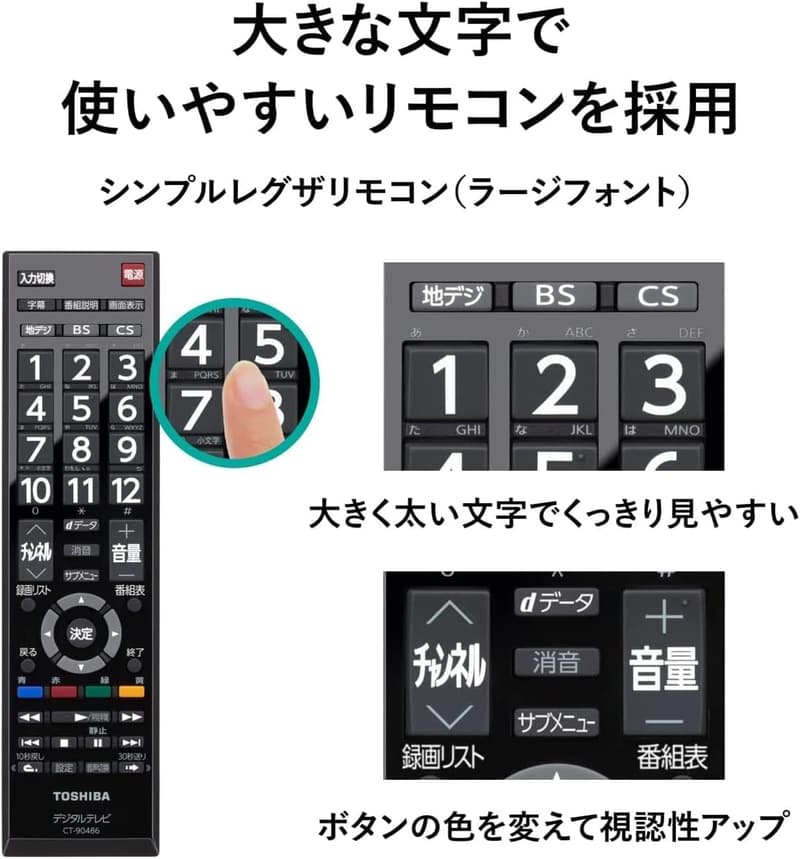 24V型 ハイビジョン液晶テレビ レグザ 24S24 外付けHDDウラ録対応 (2020年モデル)