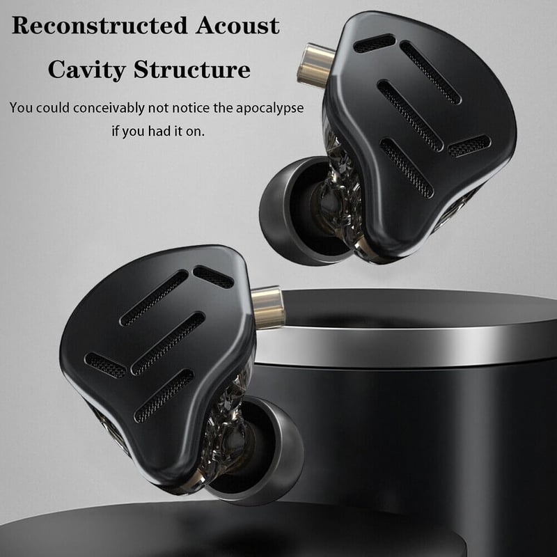 ハイブリッド16ドライバー HiFiメタルヘッドセット（ノイズキャンセリング・スポーツ用・ブラック）