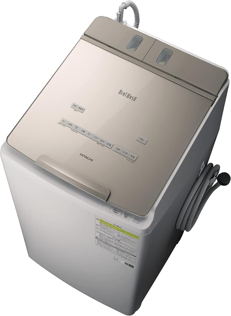 ビートウォッシュ 洗濯9kg/乾燥5kg AI搭載タテ型洗濯乾燥機 シャンパン BW-DX90F N 日本製