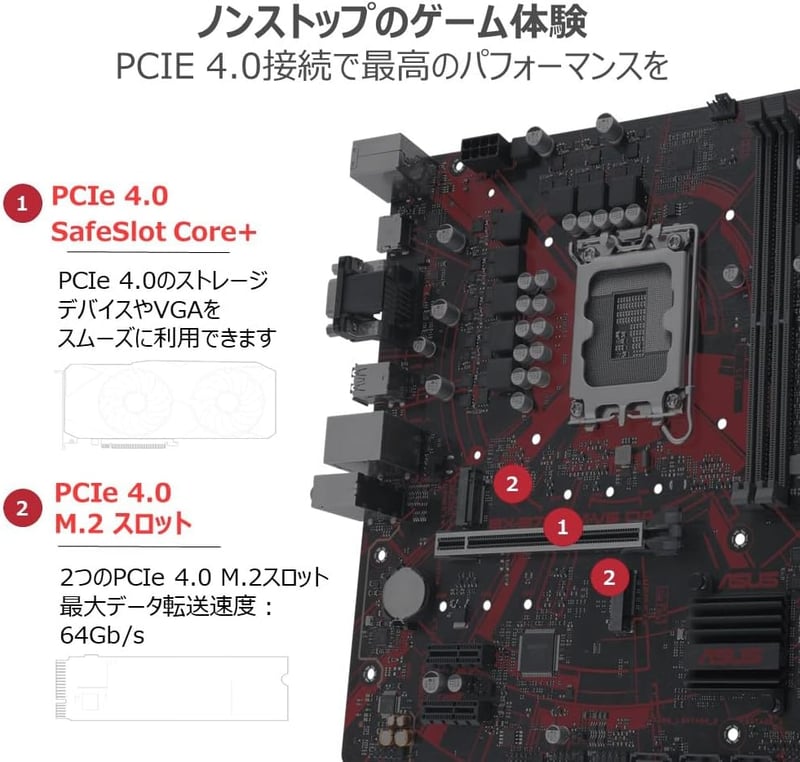 ASUS EX-B760M-V5 D4-CSM mATX マザーボード LGA1700対応 DDR4