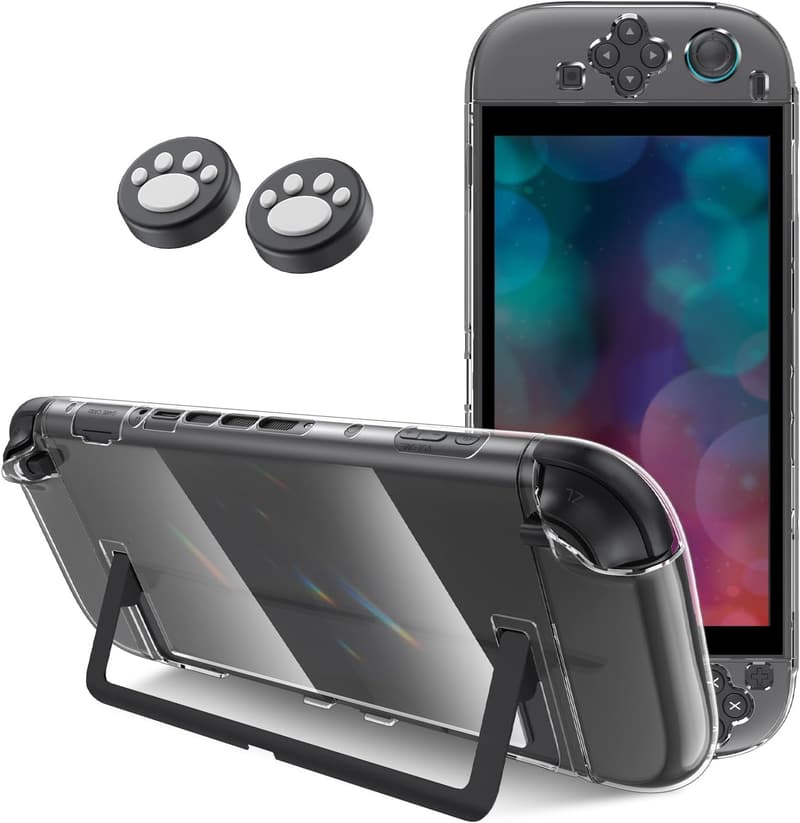 Switch 2対応 クリア保護カバー 着脱簡単 軽量耐衝撃 PC材質