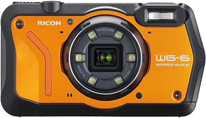 RICOH WG-6 オレンジ 本格防水カメラ 20m 防水・耐衝撃・高性能GPS・4K動画対応