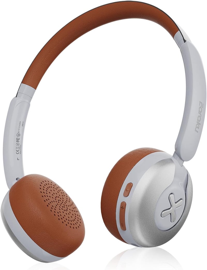 ワイヤレスイヤーカフ型ヘッドホン【音質クリア・軽量】Bluetooth5.4・ノイズキャンセリング・DSP機能・長時間再生・マイク付き・スマホ/PC/タブレット対応・2025年モデル・ブラウン