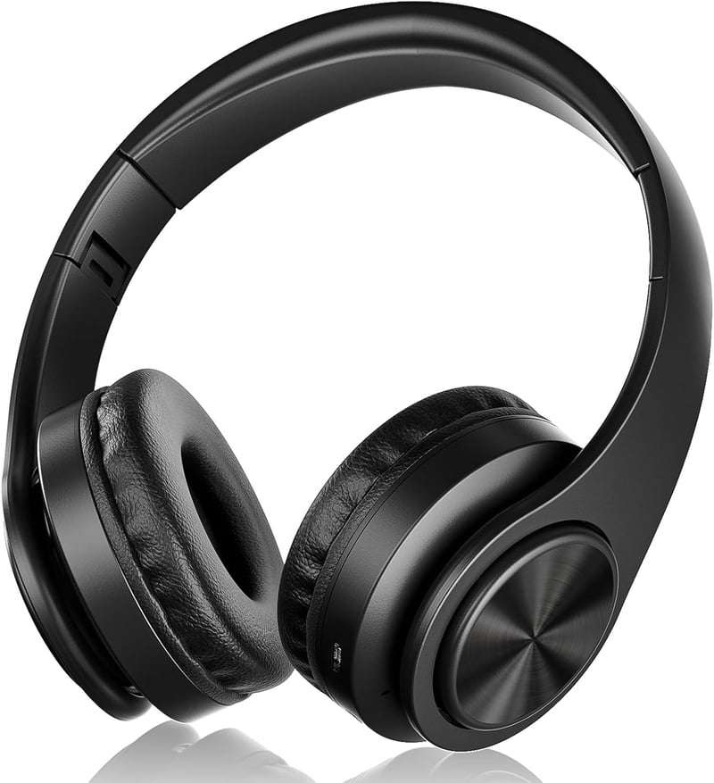 Bluetooth5.3 ワイヤレスオーバーイヤーヘッドホン - CVC8.0ノイズキャンセリング, 最大38時間再生, 軽量 & 折り畳み可能, 男女兼用