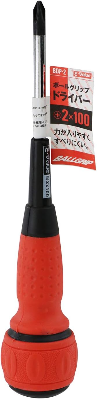 E-Value マグネット付きボールグリップドライバー 100mm