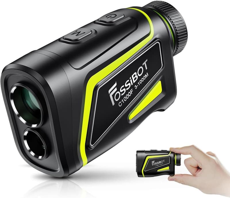 ゴルフ用レーザー距離計 FOSSiBOT C1000F 超小型・軽量141g 1000m対応 マグネット・振動機能・IP54防塵防水 充電式ケース付き