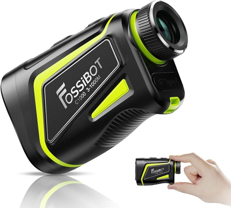 超小型ゴルフレーザー距離計 C1000 PRO - 1000m測定、光学6倍望遠、マグネット付き、IP54防塵防水、650mAh充電式