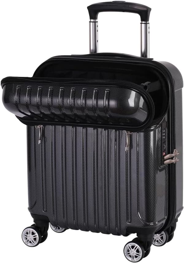 機内持ち込み可 24L スーツケース トップオープンジッパー