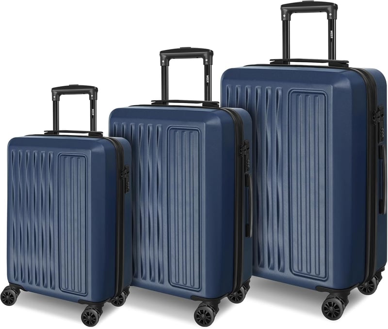 機内持ち込みスーツケース 超軽量 ダブルキャスター 360度回転 ブルー Sサイズ (40L)