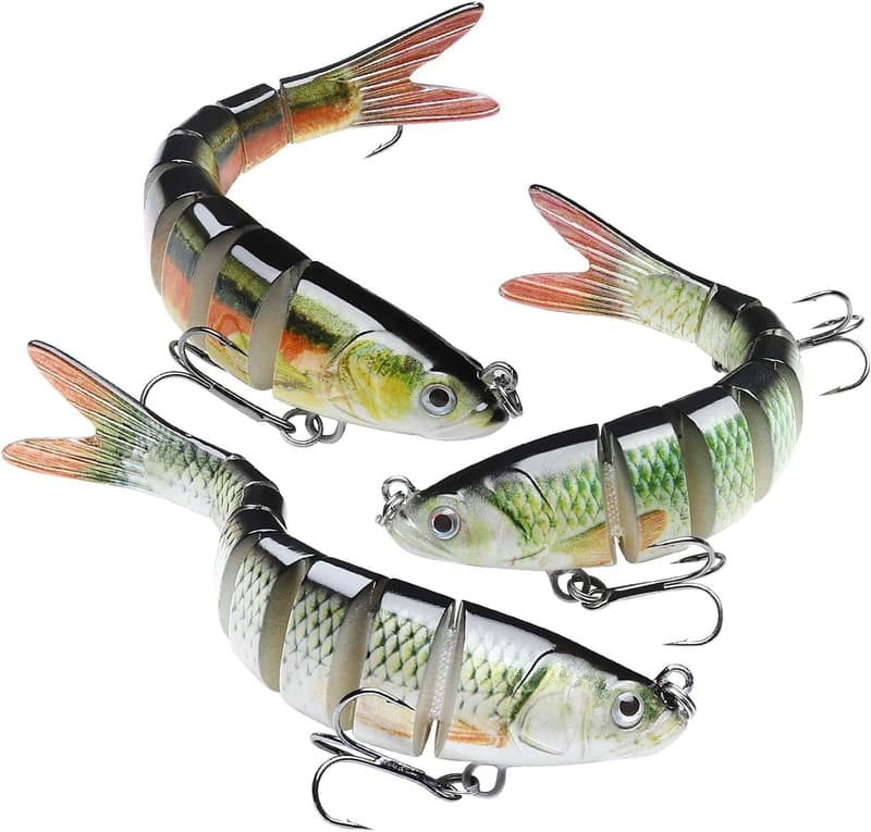 シーバス釣り用ビッグベイトルアー3本セット（14cm、26g、収納ケース付き）