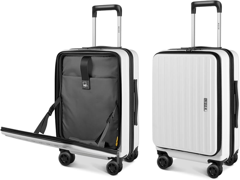 ビジネス出張用 超軽量フロントオープンスーツケース Sサイズ 40L USBポート付き