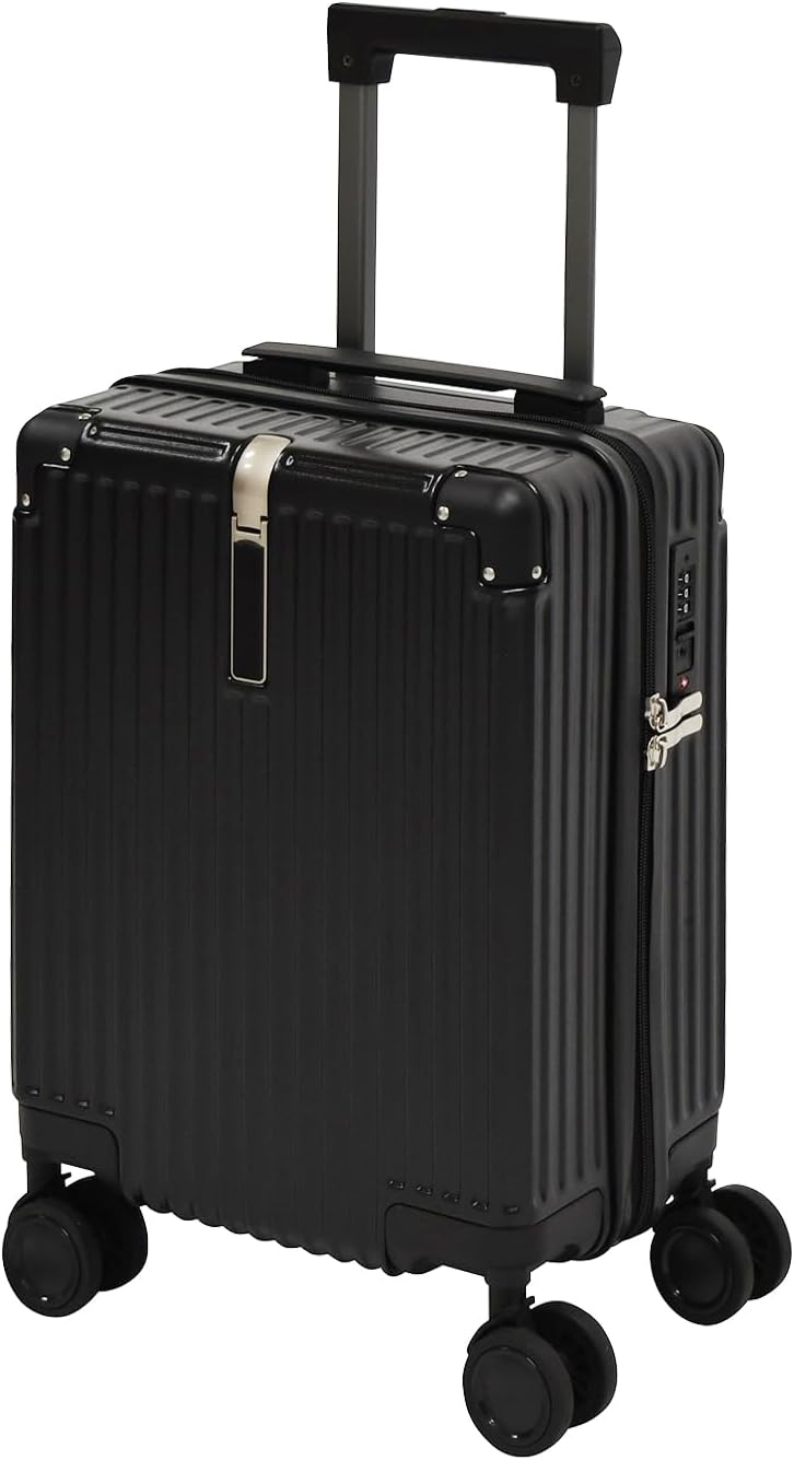 機内持ち込み可能な超軽量スーツケース ブラック SS