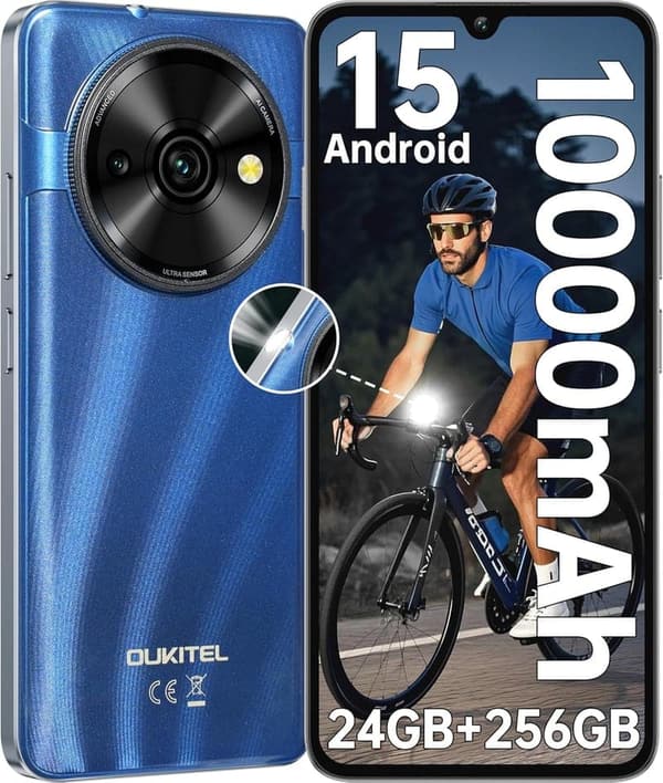 OUKITEL C59 Pro 10000mAh 大容量バッテリー Androidスマートフォン 24GB+256GB 6.88インチ 90HzデュアルSIM