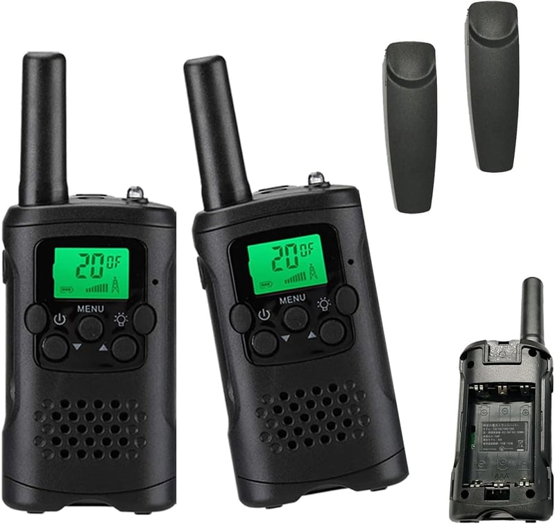 免許不要！特定小電力トランシーバーT48 2台セット 黒 省電力・VOX機能付 総務省技術基準適合