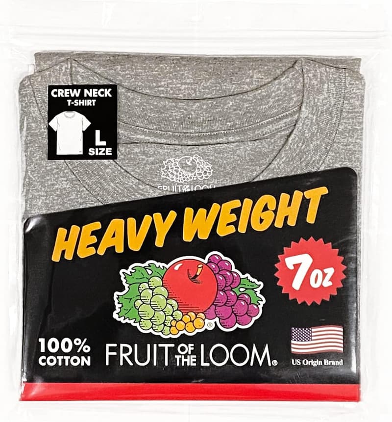 ヘビーウェイト7オンス半袖パックTシャツ【フルーツオブザルーム】
