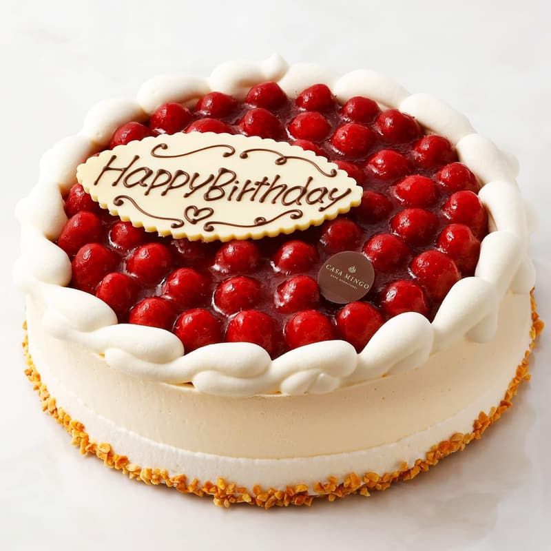 誕生日プレートセット付き 最高級木苺レアチーズケーキ 12cm