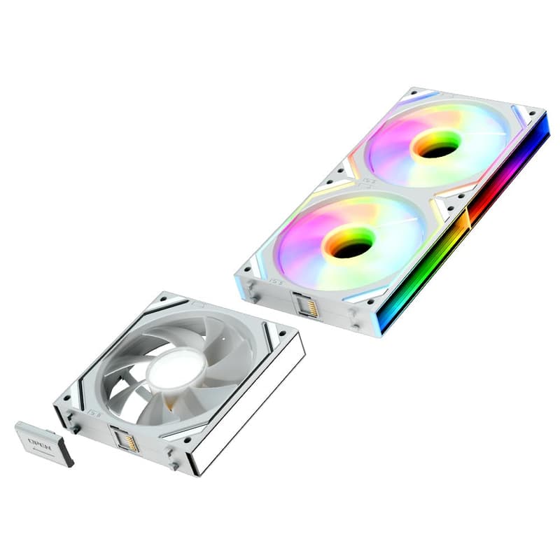 ICOLER ホワイト 120mm ARGB PWM ケースファン トリプルパック