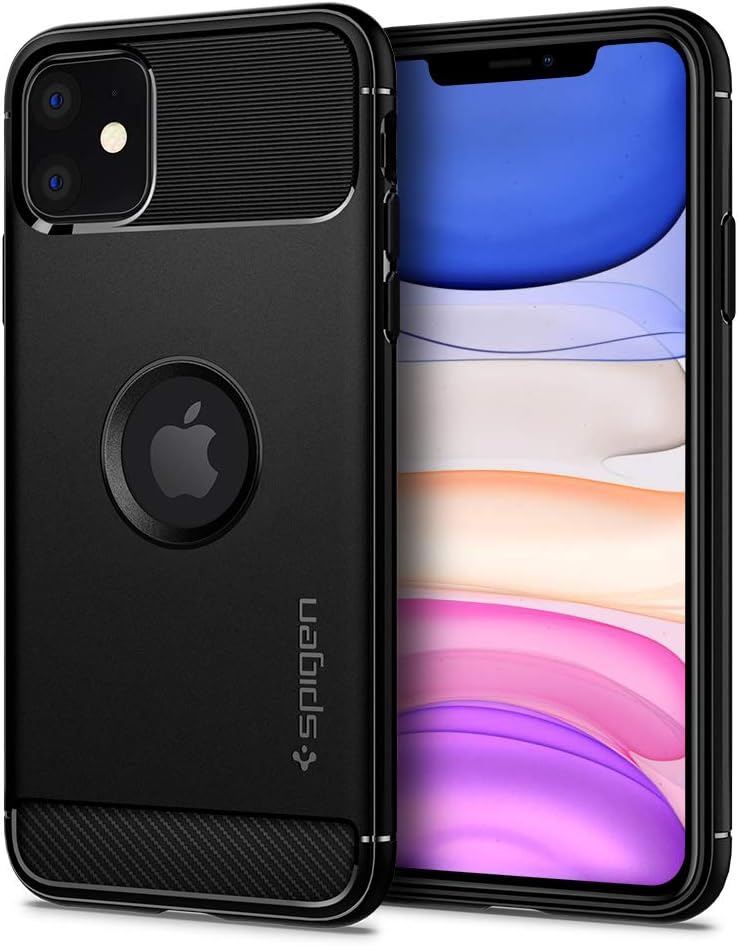 iPhone 11用耐衝撃ソフトケース（米軍MIL規格取得）マットブラック