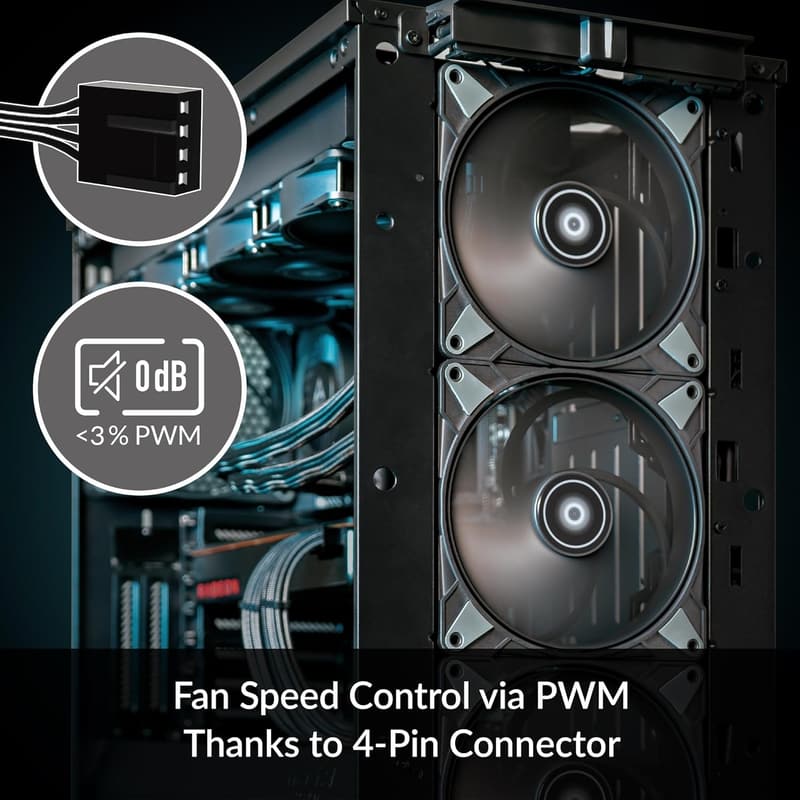 ケースファン「P14 MAX」14cm角27mm厚 250~2800rpm