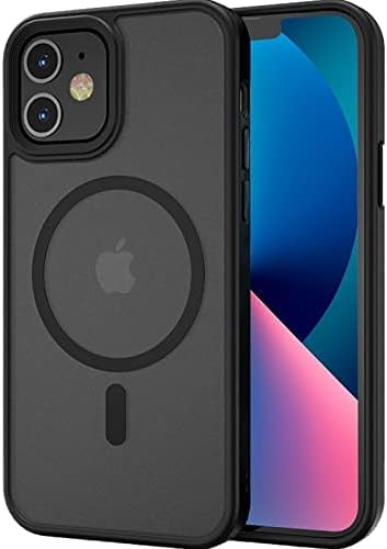 【Magsafe対応】 iPhone11ケース 半透明 耐衝撃 ワイヤレス充電 ストラップホール付き ブラック