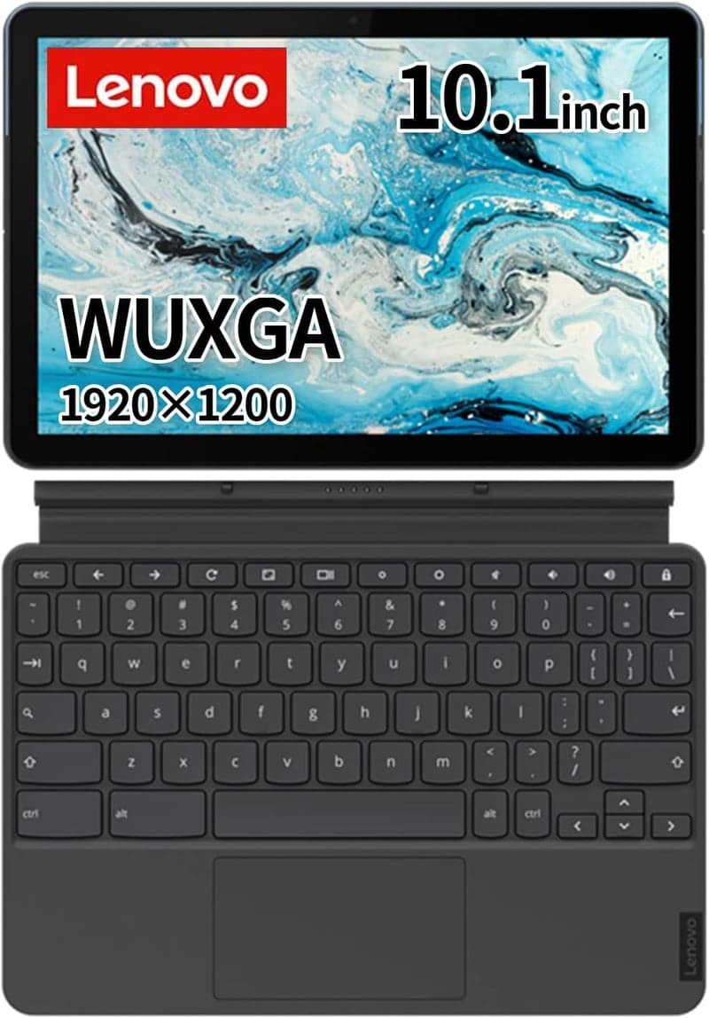 Lenovo Chromebook Duet 10.1インチ タブレットノートパソコン (MediaTek Helio P60T, 4GB, 64GB eMMC)【2020年モデル】