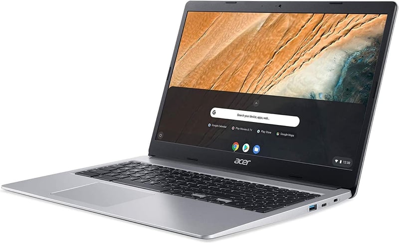 Acer Chromebook 315 15.6インチ HD Intel N4000 4GB RAM 32GB eMMCシルバー＋保護スリーブ付き