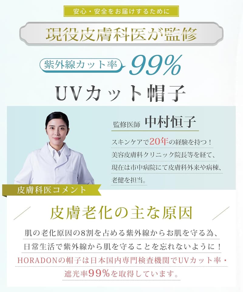 UVカット UPF50+認証 レディースバケットハット 折りたたみ軽量 日焼け防止 通気速乾