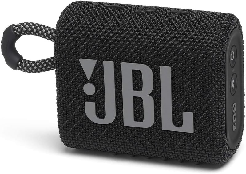ポータブルBluetoothスピーカー JBL GO3 - USB-C充電/IP67防塵防水/ブラック